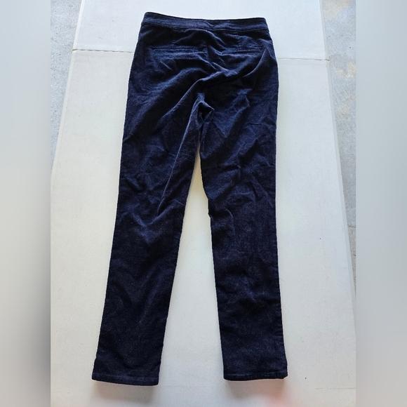 Loft Corduory Pants Women Sz 4 Blue Zipper Straight Pockets Mid Rise 28x30 - Picture 13 of 13
